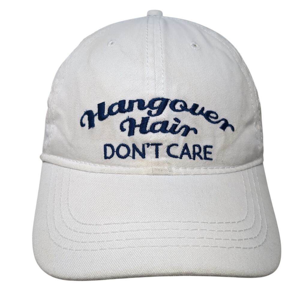 Hangover Hair Don't Care Beer Girl Slideback Baseball Cap White OS Pavilion